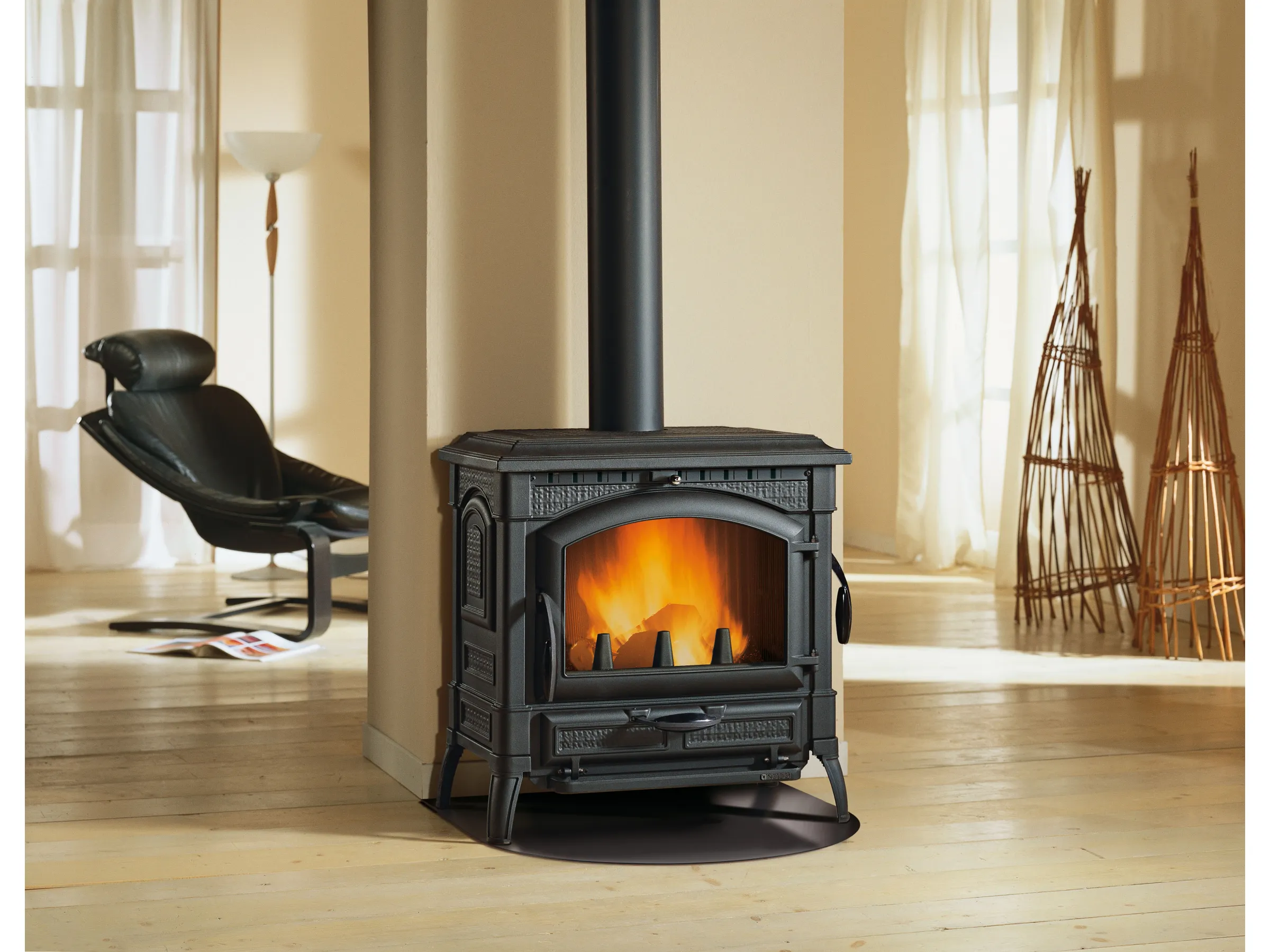 Firefix Isotta Kaminofen Gusseisen Schwarz 11,9 kW – Bild 3