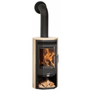 Justus Dauerbrand Kaminofen Usedom 5D Sandstein Schwarz mit Automatik 5kW