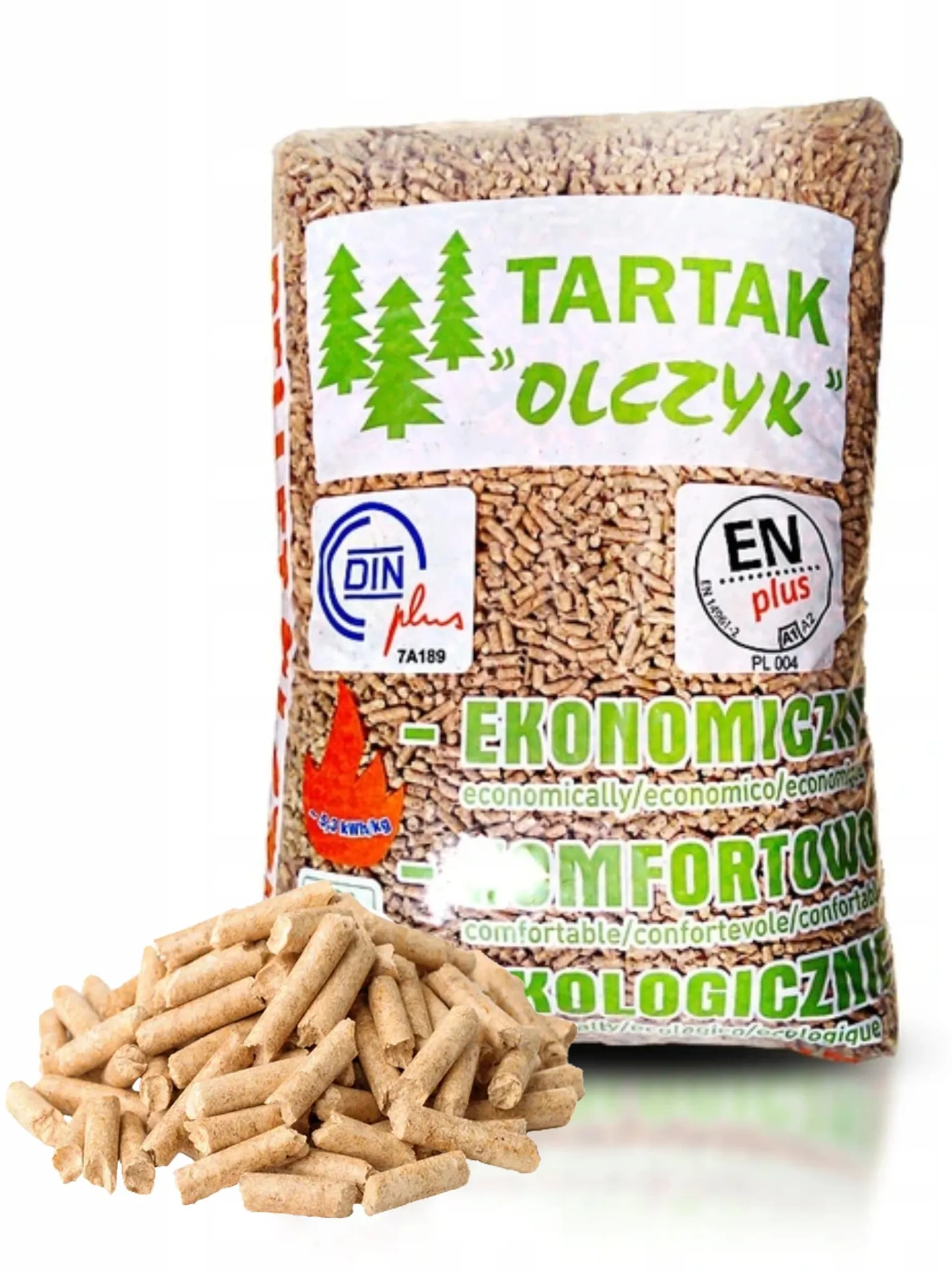 Olczyk Pelletpalette 65 Säcke 975 kg er Holzbrennstoff – Bild 2