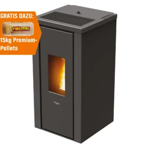 PEGASO Pelletofen Vera Stahl Anthrazit 7 kW mit Automatik