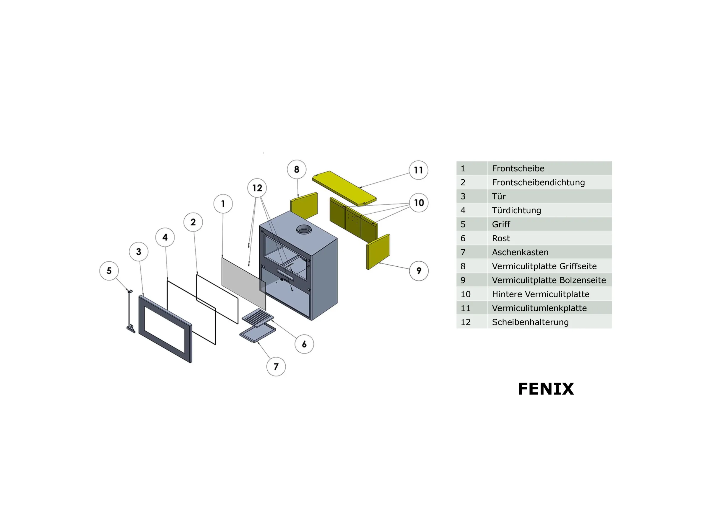 Panadero Fenix EcoDesign Kaminofen Stahl Schwarz 7 kW – Bild 3