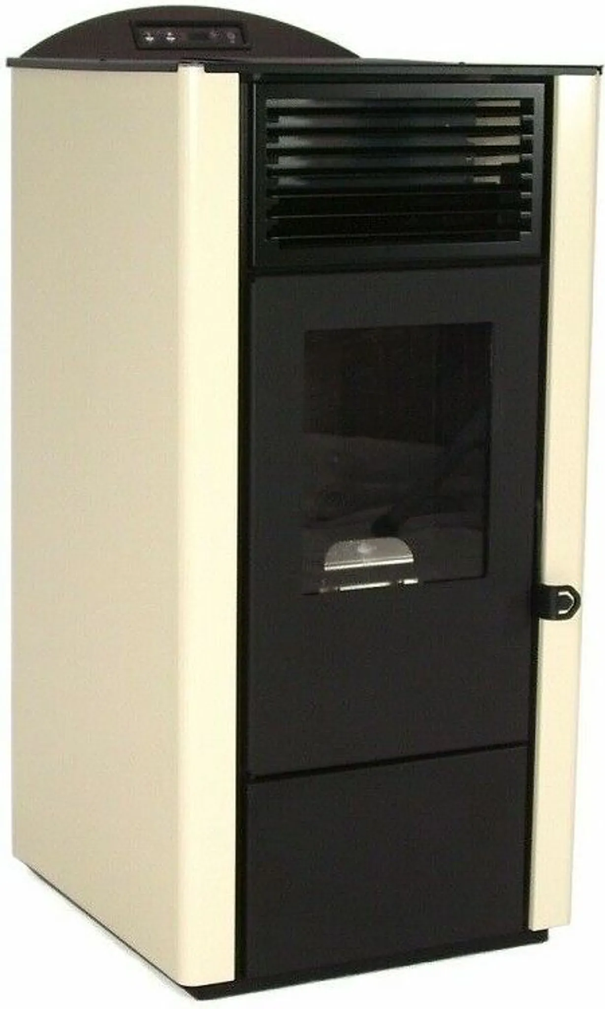 Pelletofen 9,5kW Pelletkamin Pelletheizung Kaminofen A+ Holzofen elfenbein 56301 – Bild 2