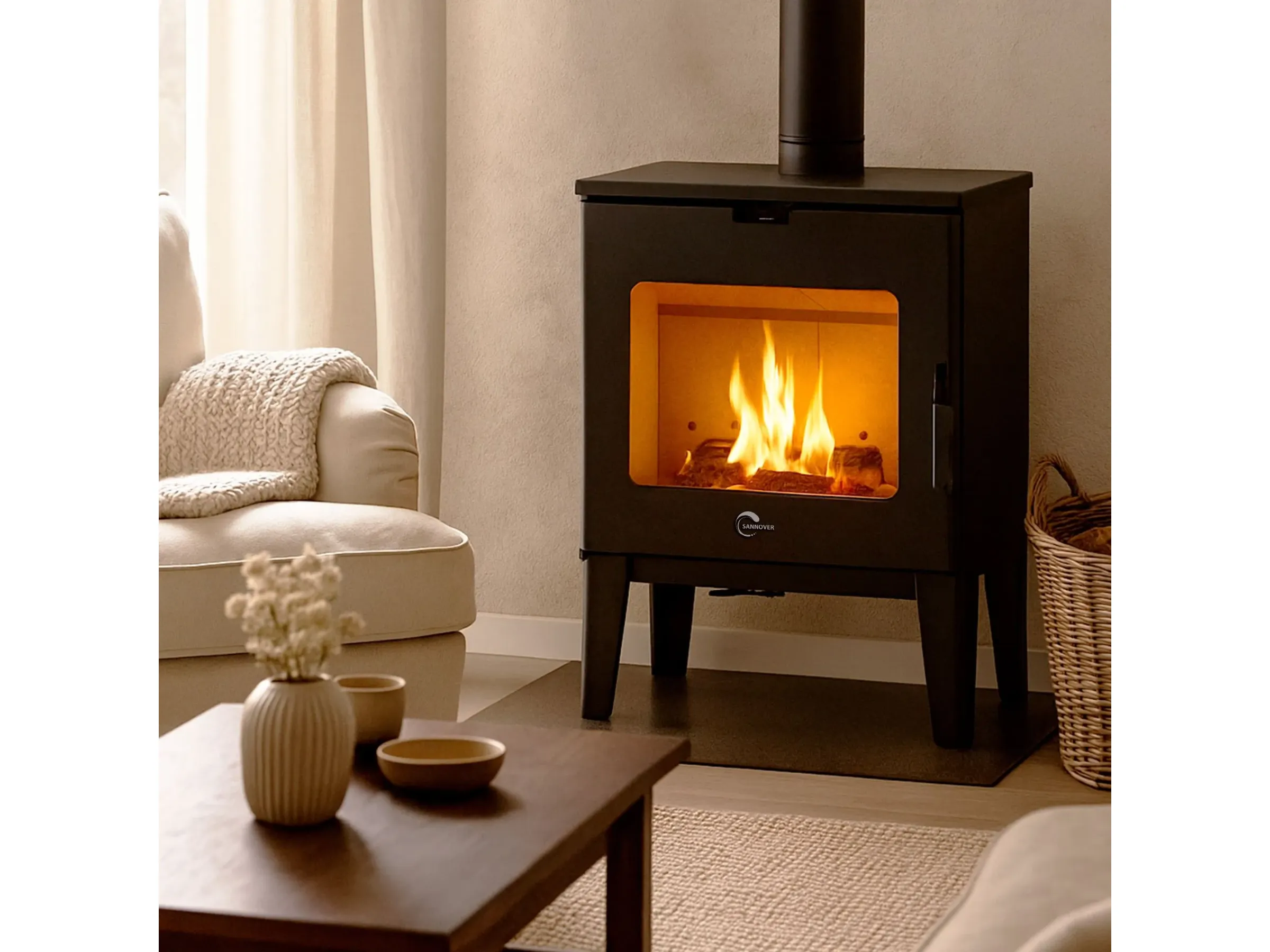 Sannover Holzofen Dita 7,6 kW Holzscheite 40 cm – Bild 3